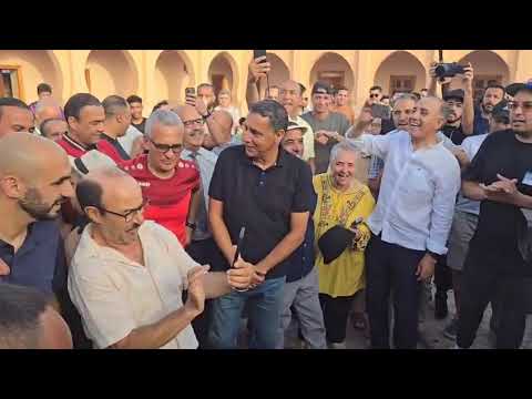 بودير و المدرب الوطني الركراكي و قدماء الفريق المغربي بالمدرسة الحسنية بفكيك