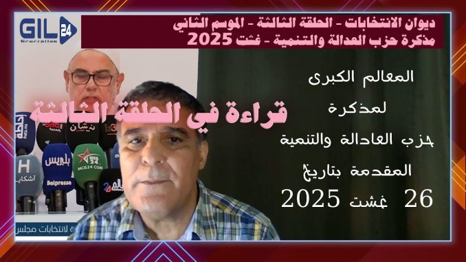 بعيون مصرية قراءة في الحلقة الثالثة من ديوان الانتخابات-مذكرة حزب العادالة والتنمية 2025